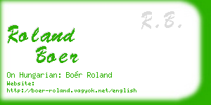 roland boer business card