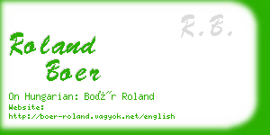 roland boer business card